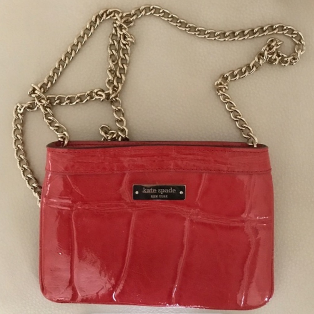Kate Spade mini croc embossed bag